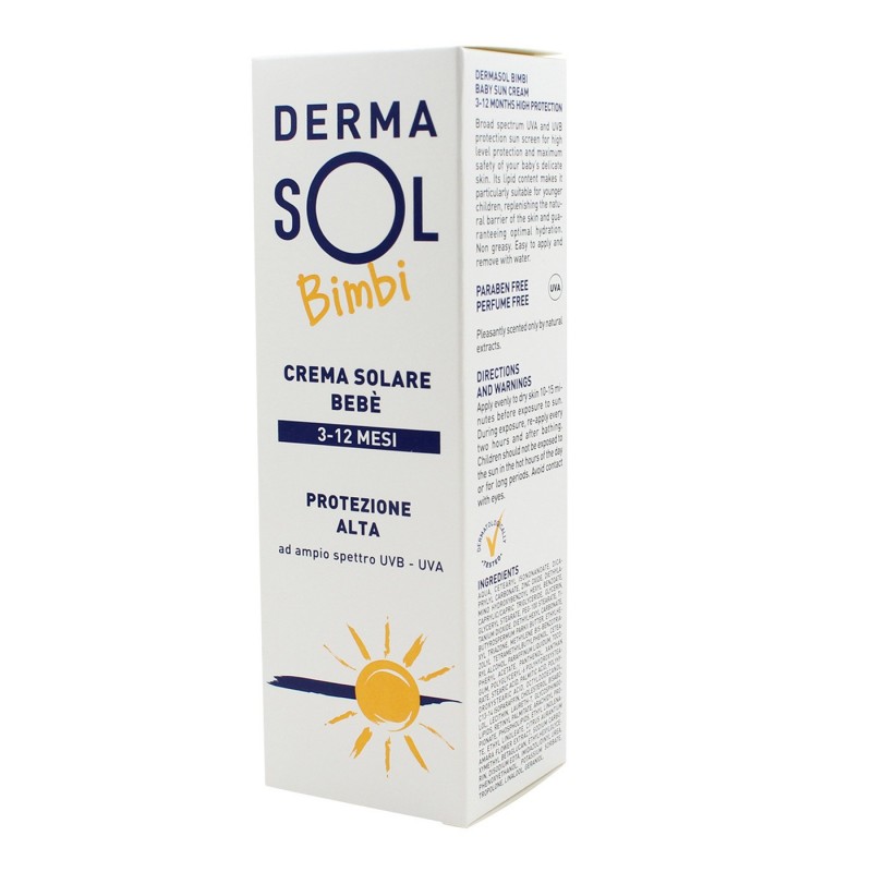 Dermasol Bimbi Crema Solare Protettiva Bebè 3/12 mesi 30 ml