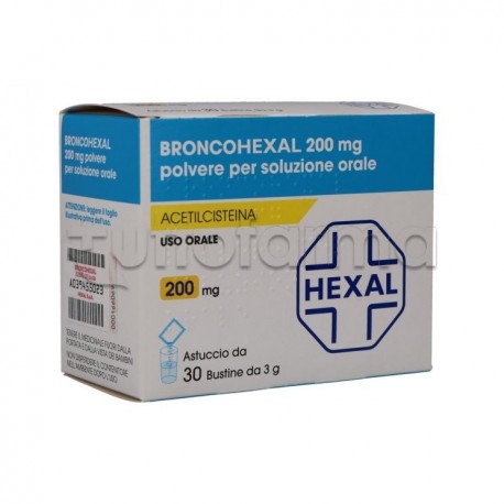 Broncohexal 30 bustine 200 mg Mucolitico per Tosse e Catarro