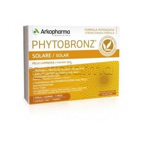 PhytoBronz Integratore per Abbronzatura e Pelle 30 Capsule