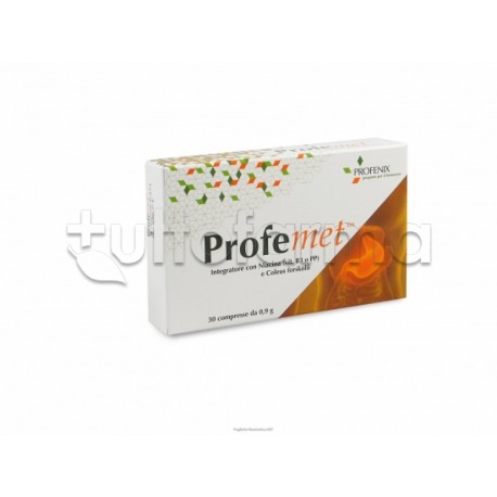 Profemet Integratore per Controllo Peso e Metabolismo 30 Compresse Profemet Integratore per Controllo Peso e Metabolismo 30 Compresse