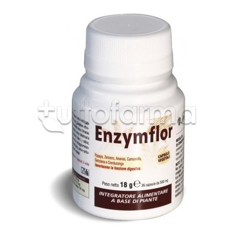 Enzymflor Integratore per Stomaco e Intestino 36 Capsule
