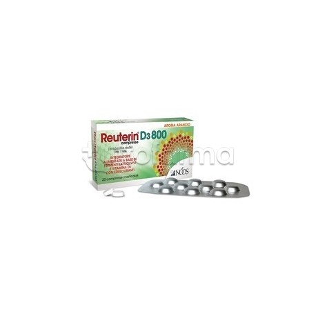 Reuterin D3 800 con Fermenti Lattici e Vitamina D 20 Compresse Reuterin D3 800 con Fermenti Lattici e Vitamina D 20 Compresse