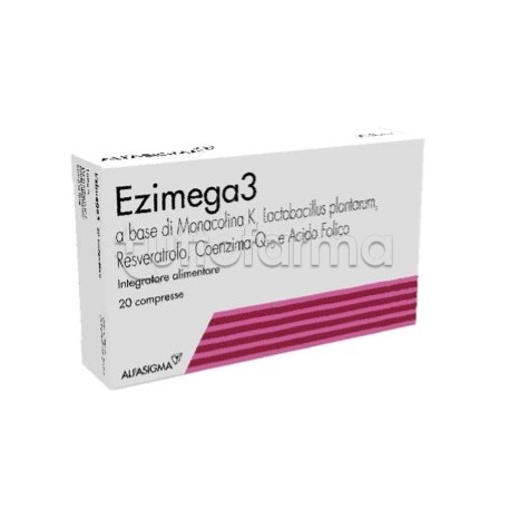 Ezimega3 Integratore Alimentare per il Colesterolo 20 Compresse Ezimega3 Integratore Alimentare per il Colesterolo 20 Compresse