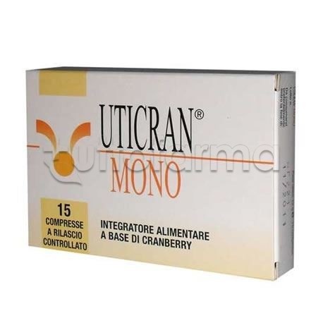 Uticran Mono Integratore Naturale per Cistite e Infezioni Vie Urinarie 15 Compresse