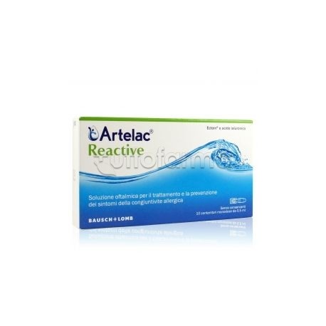 confezione di Artelac Reactive Collirio Lenitivo per Congiuntivite e Prurito 20 Unità Monodose