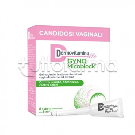 Dermovitamina Elle Gynomicoblock Gel per la Candida Vaginale 8 Tubetti monodose