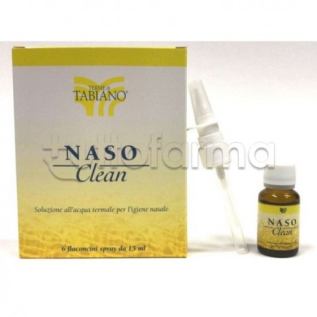 Nasoclean Spray Nasale per Igiene del Naso di Adulti e Bambini 6 Flaconi da 15ml