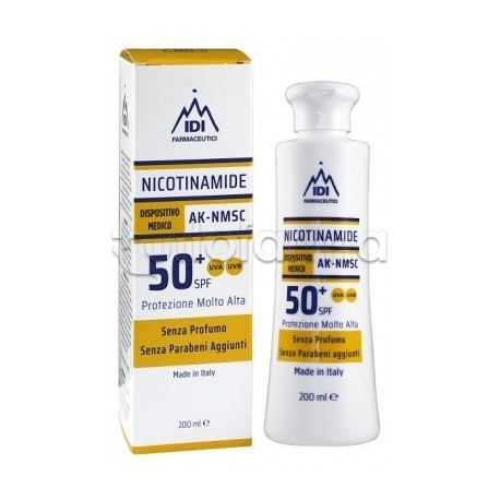 Nicotinamide Ak-Nmsc 50+ Crema Solare per Pelle Sensibile 200ml
