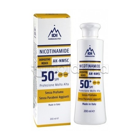 Nicotinamide Ak-Nmsc 50+ Crema Solare per Pelle Sensibile 200ml Nicotinamide Ak-Nmsc 50+ Crema Solare per Pelle Sensibile 200ml