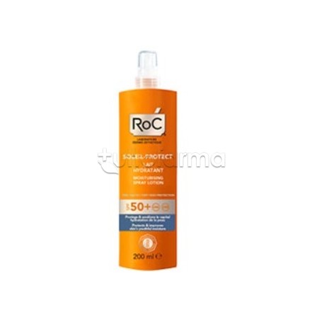 RoC Solare Spray Protezione 50+ Idratante per Viso e Corpo 200ml