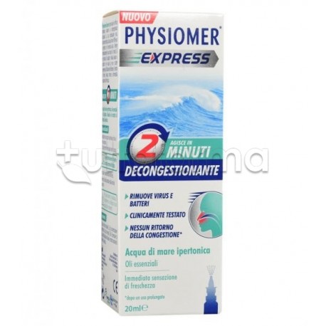 Physiomer Express Spray Nasale per Decongestionare il Naso Chiuso 20ml