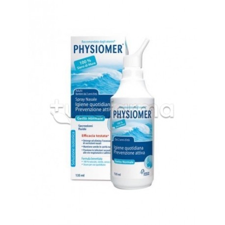 Physiomer Getto Normale Spray Nasale per Igiene Quotidiana di Adulti e Bambini 135ml