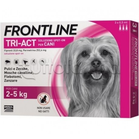 Frontline Tri-Act Antiparassitario per Cani 2-5Kg