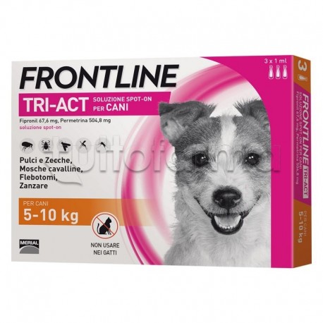 Frontline Tri-Act Antiparassitario per Cani 5-10Kg