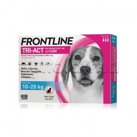 Frontline Tri-Act Antiparassitario per Cani 10-20Kg