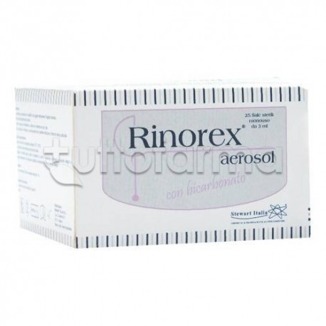 Rinorex Aerosol Con Bicarbonato per Benessere Vie Respiratorie 25 Fiale da 3ml