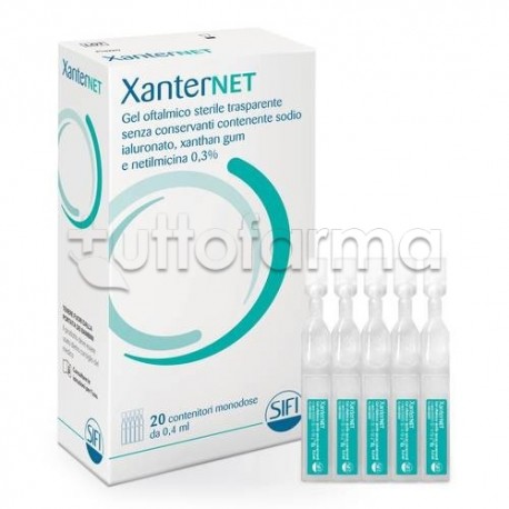 Xanternet Gel Oftalmico per Proteggere gli Occhi 20 Fiale da 0,4ml