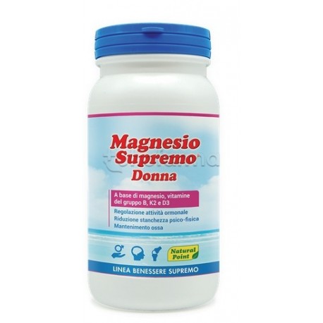 Natural Point Magnesio Supremo Donna Integratore per Stanchezza e Vitalità 150grammi