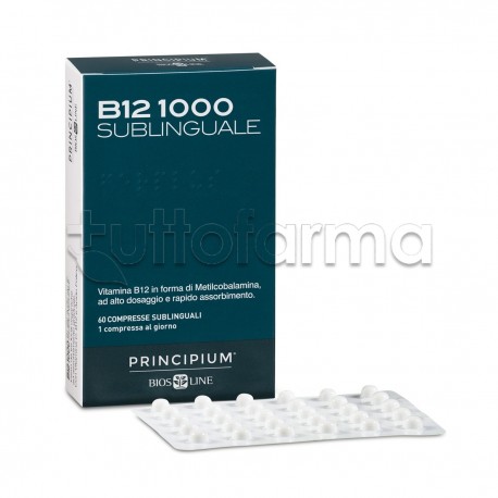 Bios Line Principium B12 1000 contro Stanchezza 60 Compresse Sublinguali