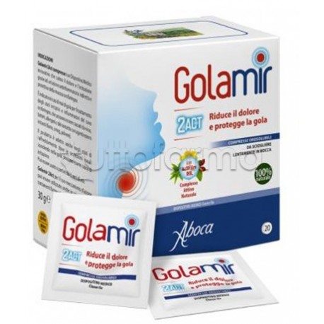 Aboca Golamir 2ACT per Mal di Gola 20 Compresse Orosolubili