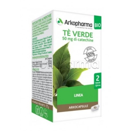Arkocapsule Tè Verde Bio Integratore The Vergine Per Controllo Peso 40 Capsule Arkocapsule Tè Verde Bio Integratore The Vergine Per Controllo Peso 40 Capsule
