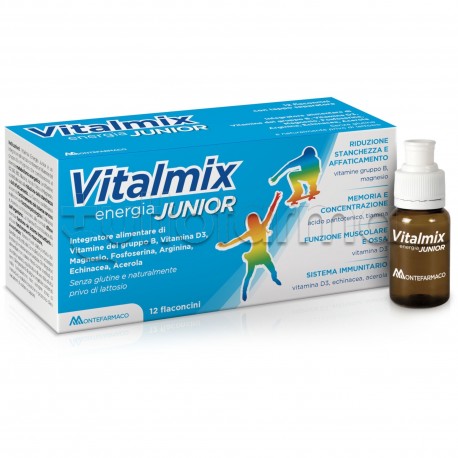 Vitalmix Junior Ricostituente e Vitamine per Bambini 12 Flaconcini 10ml