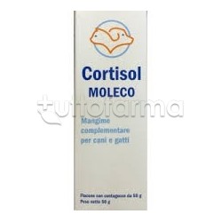 Cortisol Moleco Mangime Veterinario per Dermatite di Cani e Gatti 50g Cortisol Moleco Mangime Veterinario per Dermatite di Cani e Gatti 50g