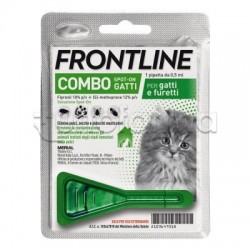Frontline Combo Antiparassitario Veterinario per Gatti Cuccioli e Furetti 1 Pipetta da 0,5ml