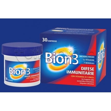 Bion 3 Difese Immunitarie Integratore con Vitamine e Minerali 30 Compresse