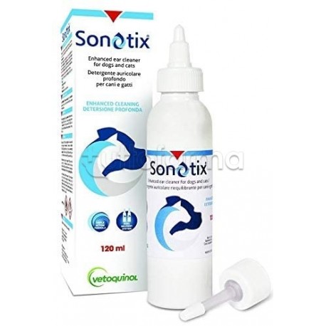 Sonotix Detergente Auricolare Veterinario per Cani e Gatti 120ml
