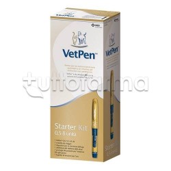 Vetpen Starter Kit Penna per Insulina Veterinaria per Cani e Gatti 0,5UI-8Unità