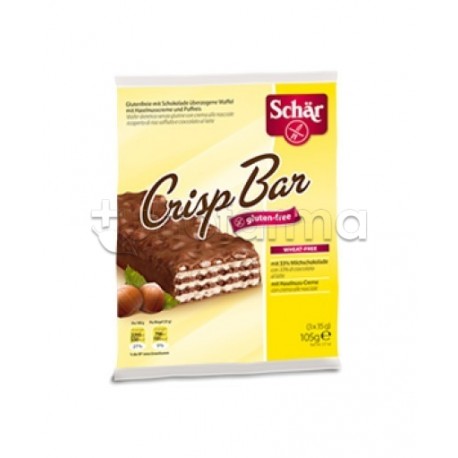 Schar Crisp Bar Wafer Nocciole e Cioccolato Senza Glutine 3x35 g