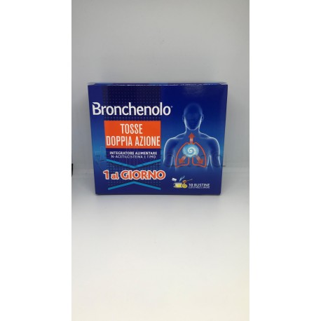 Bronchenolo Tosse Doppia Azione per la Tosse al Miele e Limone 10 Bustine Bronchenolo Tosse Doppia Azione per la Tosse al Miele e Limone 10 Bustine