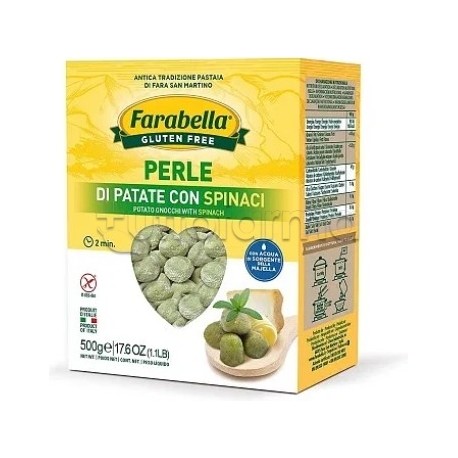 Farabella Perle di Patate e Spinaci Senza Glutine 500g Farabella Perle di Patate e Spinaci Senza Glutine 500g