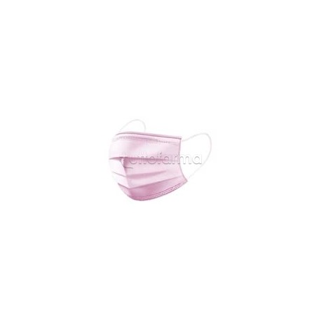 Mascherina Chirurgica per Bambini Monouso a Triplo Strato Rosa - Confezione 10 Pezzi - 40 Centesimi a Mascherina