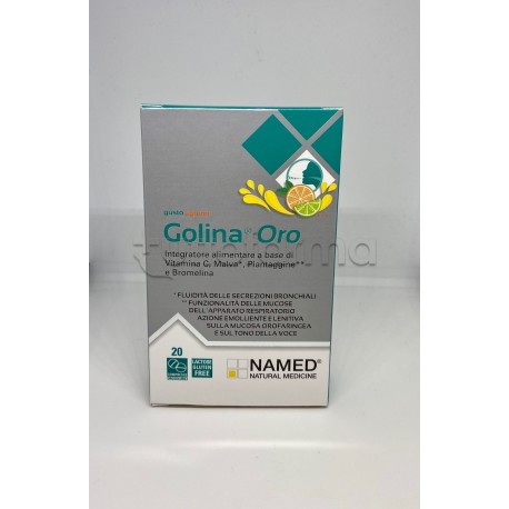 Named Golina Oro Integratore per Difese Immunitarie Gusto Agrumi 20 Compresse