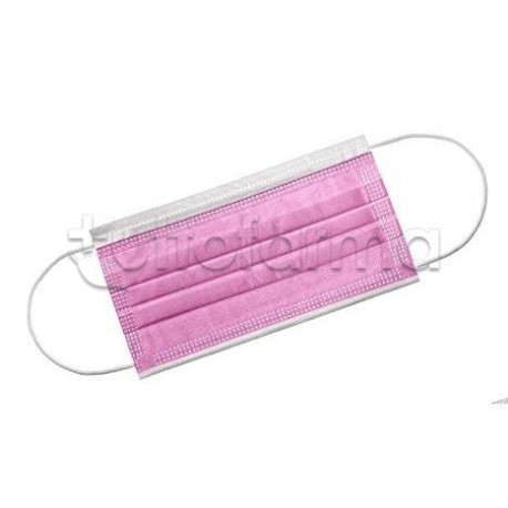 Mascherina Chirurgica Monouso a Triplo Strato My Mask Pro Rosa - Confezione 10 Pezzi - 40 Centesimi a Mascherina