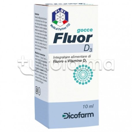 FluorD3 Gocce Integratore Fluoro e Vitamina D Bambini 10ml