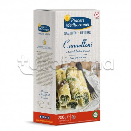 Piaceri Mediterranei Cannelloni Pasta di Mais Senza Glutine 200g Piaceri Mediterranei Cannelloni Pasta di Mais Senza Glutine 200g