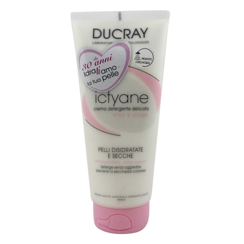 Ducray Ictyane Crema Detergente Delicata per Pelle Secca 200 ml