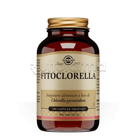 Solgar Fitoclorella Integratore per Difese Immunitarie 100 Capsule Vegetali Solgar Fitoclorella Integratore per Difese Immunitarie 100 Capsule Vegetali