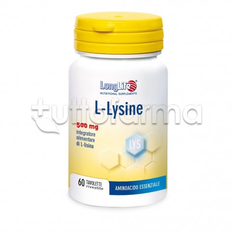 LongLife L-Lysine Integratore per Difese Immunitarie 500mg 60 Tavolette