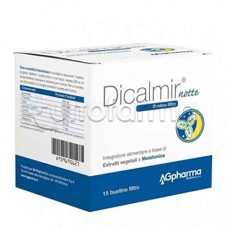 Dicalmir Notte Integratore Alimentare per il Sonno 15 filtri Dicalmir Notte Integratore Alimentare per il Sonno 15 filtri