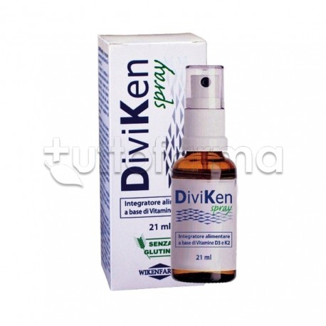 Diviken Integratore di Vitamina D3 e K2 Spray Orale 21ml Diviken Integratore di Vitamina D3 e K2 Spray Orale 21ml