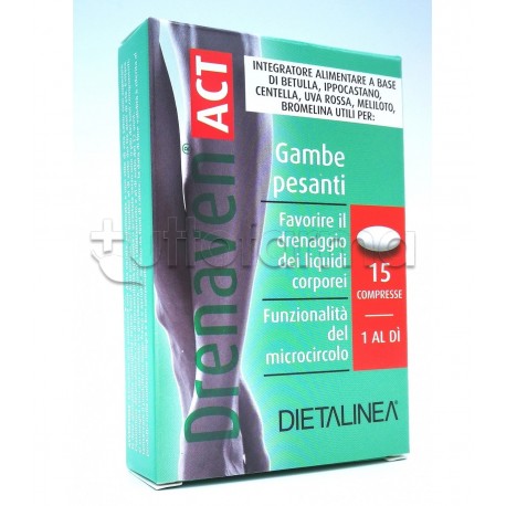 Drenaven Act Integratore Drenante E Sgonfiante 15 Compresse Drenaven Act Integratore Drenante E Sgonfiante 15 Compresse