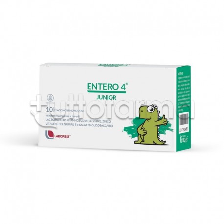 Entero 4 Junior Integratore con Fermenti Lattici per Bambini 10 Flaconcini