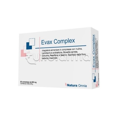 Evax Complex Integratore per la Flora Batterica Intestinale 60 Compresse Evax Complex Integratore per la Flora Batterica Intestinale 60 Compresse
