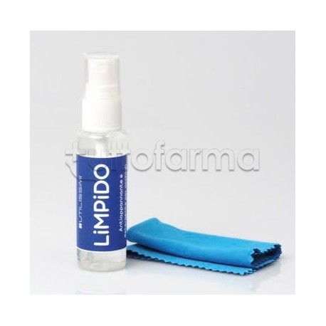 Limpido Spray Antiappanante e Detergente per gli Occhiali Senza Alcool 30ml