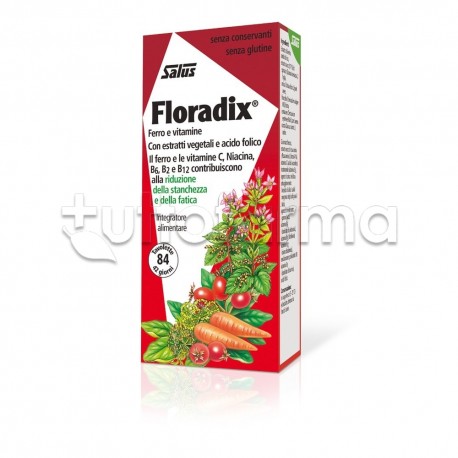 Confezione con Salus Floradix Integratore con Ferro e Vitamine 84 Tavolette