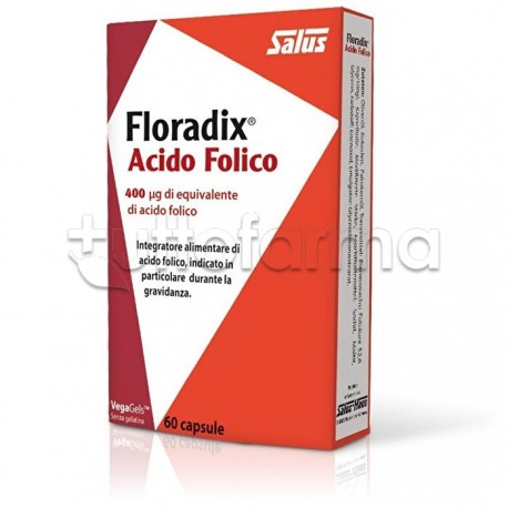 Salus Floradix Acido Folico Integratore con Acido Folico 60 Capsule Singole